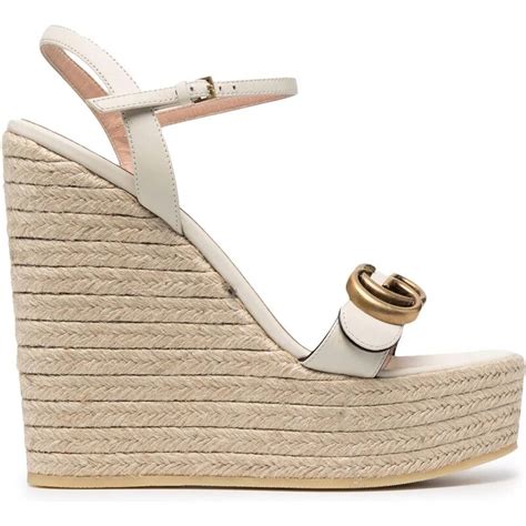 gucci sandali con tacco largo - bianco|Gucci Sandals for Women .